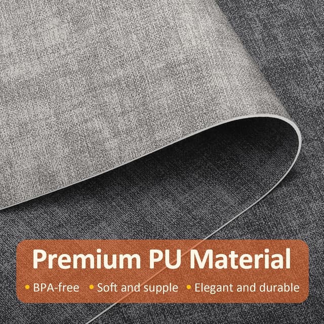 Thumbnail 3 de Euqvunn Set Table 6 pièces Gris Double Face 43×30 cm