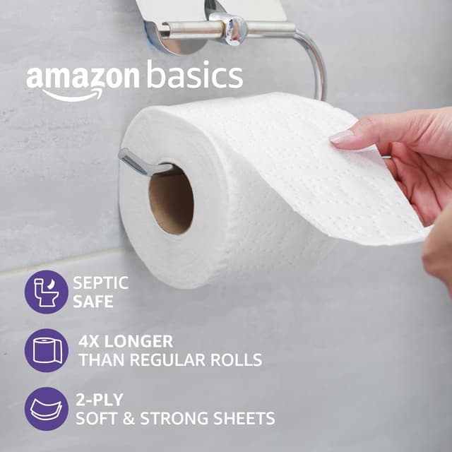 Thumbnail 5 de Amazon Basics 2‑ply Toilet Paper 30 Rolls 🧻