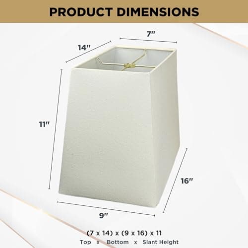 Thumbnail 3 de Royal Designs Pantalla rectangular Linen Eggshell 11 cm 🏮