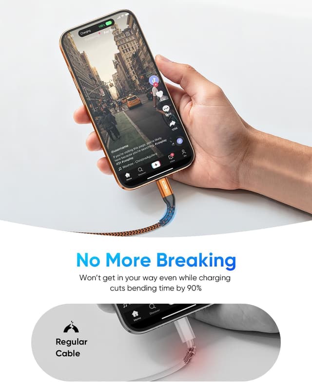 Detalle de SUNGUY USB-C auf USB-C Kurz-Kabel (2× 0,5 m, 60 W, 480 Mbit/s) – Schnellladekabel für iPhone, MacBook, iPad und mehr