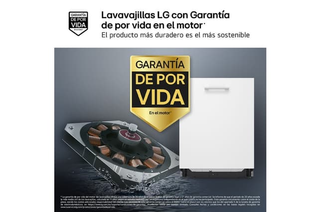 Detalle 2 de LG DB5976TXS Lavavajillas integrable 3ª bandeja 20% más eficiente