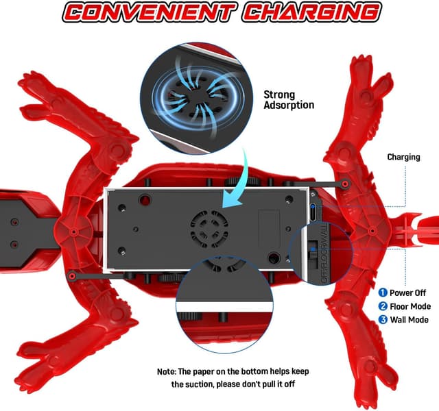 Detalle de Mieryd Geco telecomandato Spider lucertola radiocomandato con occhi LED