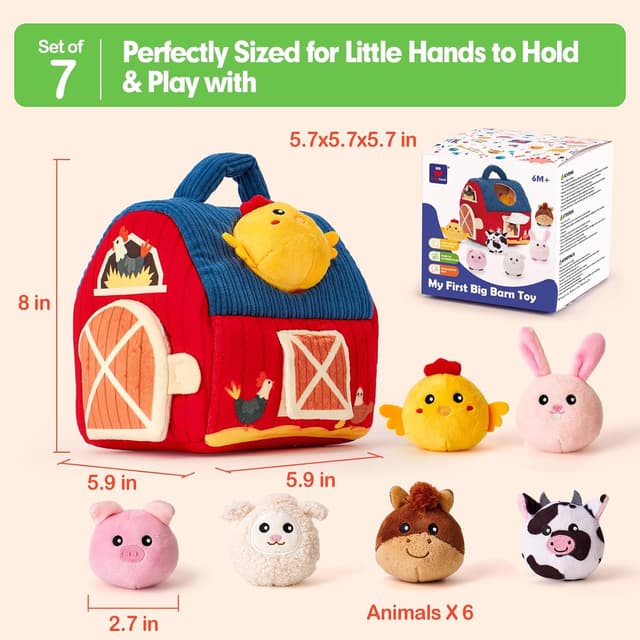 Thumbnail 6 de hahaland Baby Toys Farm Animals sensory set