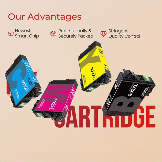 Thumbnail 4 de 802XL 4-pack ink cartridges ๐จ