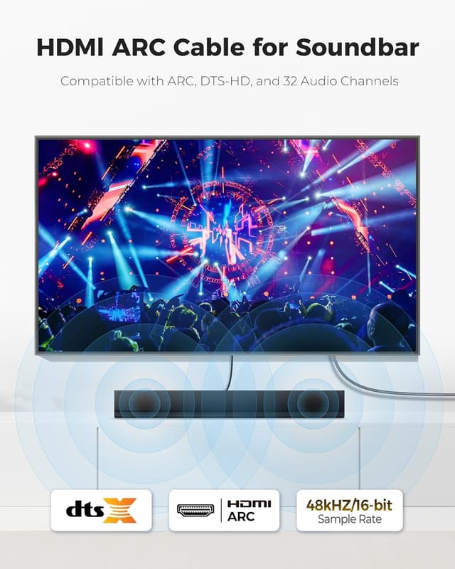 Detalle de Silkland HDMI 0,5 m Kabel 4K@60Hz für TV & PS5