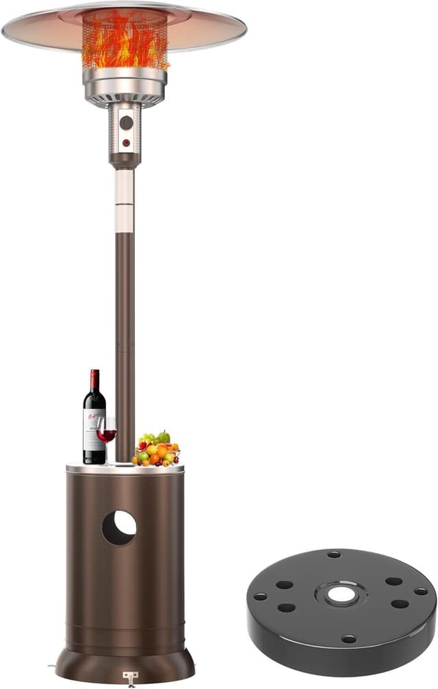 Imagen de DIAMONDFORGE 50,000 BTU patio heater with table en OfertitasTOP