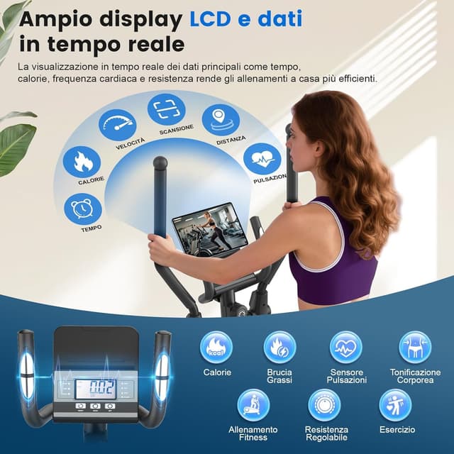 Detalle de Neezee Ellittica 8 kg, 16 livelli magnetici