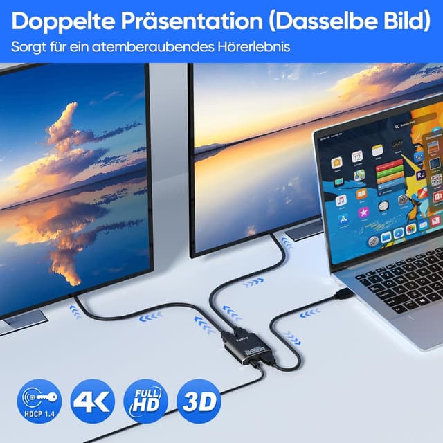 Thumbnail 4 de Fokky 4K HDMI Splitter 1 in 2 Out