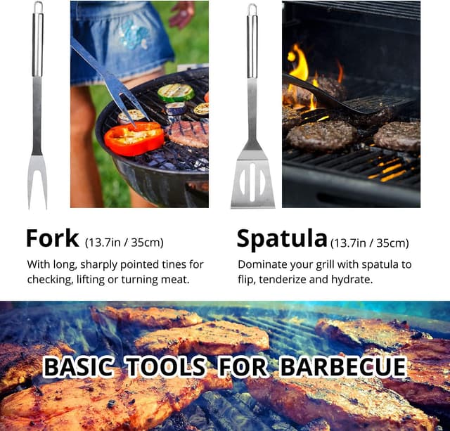 Thumbnail 1 de Utensilios Barbacoa 9 PCS acero inoxidable 🍖