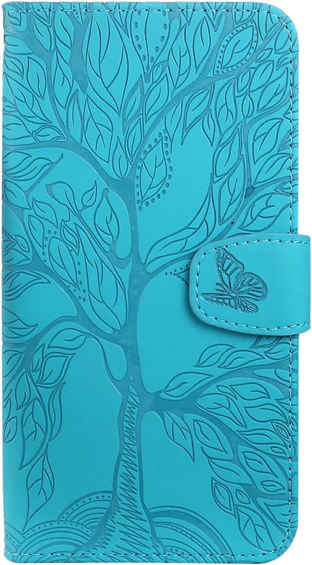 Thumbnail 6 de norn iPhone 7 Plus / 8 Plus Tree of Life Embossed Folio Case with Stand, Magnetic Closure & Card Slots (Blue)