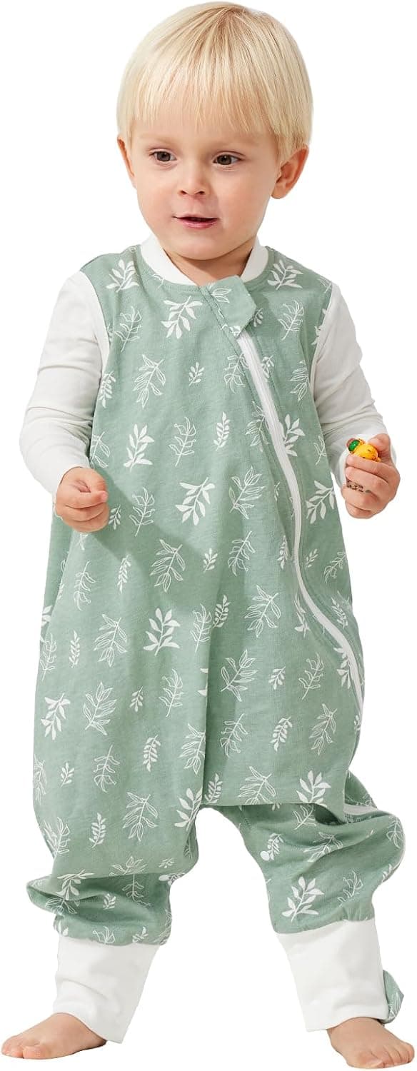 Detalle de Duomiaomiao Sacco nanna per bambini con piedi 1.0 Tog in cotone, con aperture per le gambe