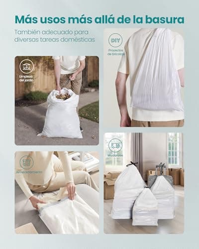 Thumbnail 2 de SONGMICS Bolsas de Basura 50L con Cordón, 160 Pzas 🗑