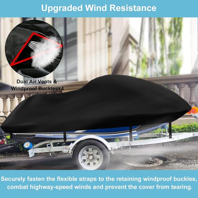 Detalle de 3 Seater Jet Ski Cover 420D, 120 in