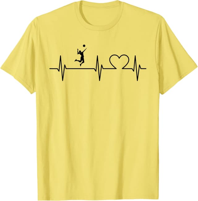 Thumbnail 6 de Maglietta pallavolo con grafica a battito cardiaco ECG – pallavolo giocatore