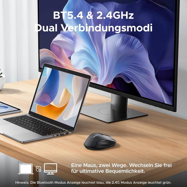 Detalle 1 de UGREEN 2.4G & Bluetooth Maus 4000 DPI