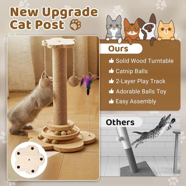 Detalle 2 de Cat Scratching Post 45 cm for Smaller Cats 🐱