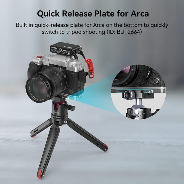 Thumbnail 6 de SMALLRIG L-Form Griff 4136 für Fujifilm X-T5 mit Arca-Schnellwechselplatte