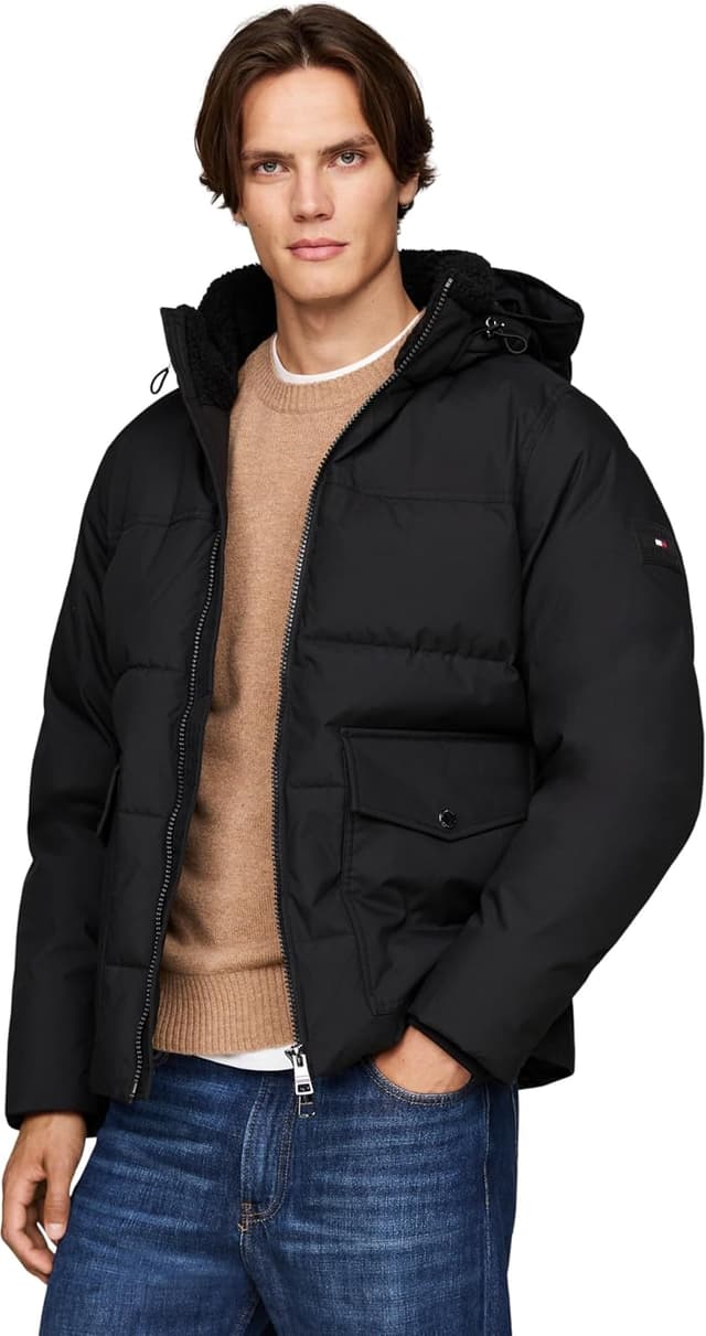 Detalle de Tommy Hilfiger Veste matelassée homme Rockie Utility avec capuche fixe