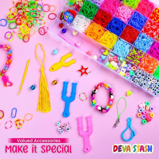 Thumbnail 4 de 2800+ Loom Bands Kit 30 colours craft kit 🎨