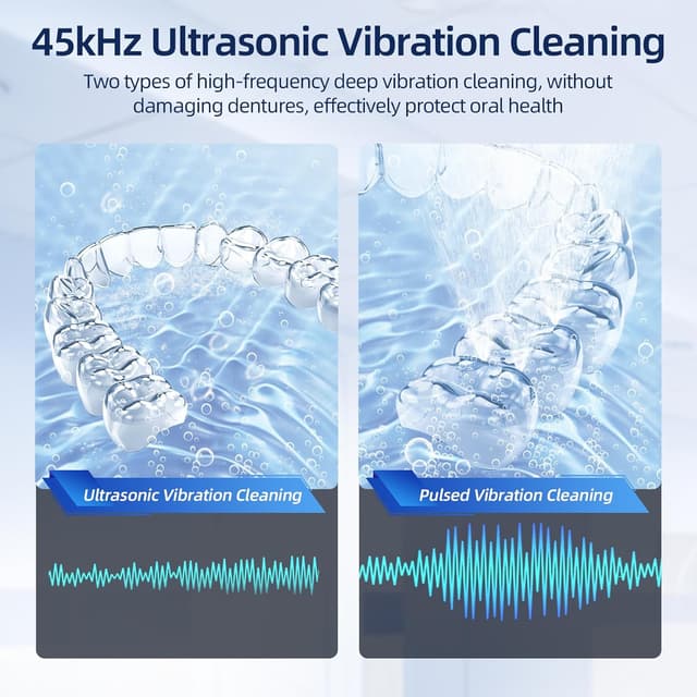 Thumbnail 4 de Retainer Cleaner 45kHz Ultrasonic, 200ML Cleaner 🪥