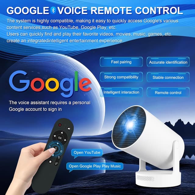 Detalle 2 de Mini Projector 4K Portable WiFi 6 210 ANSI