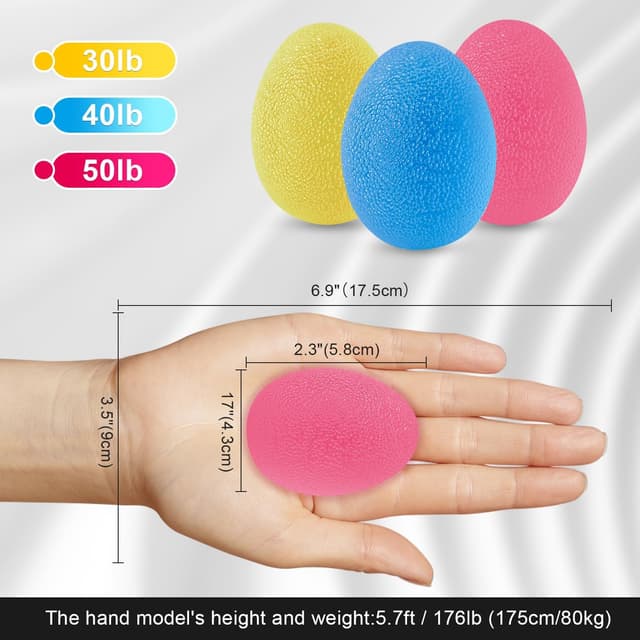 Detalle 2 de AUTUWT Finger Trainer 9Pcs Set Grip Strengthener (Silicone hand exerciser kit)