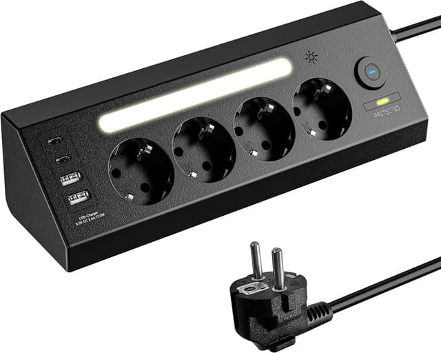 Detalle de Ecke Steckdosenleiste 1,8 m Kabel 🔌