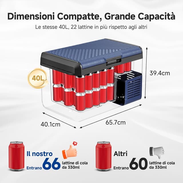 Detalle 1 de AAOBOSI Frigo Portatile 40L per campeggio e auto