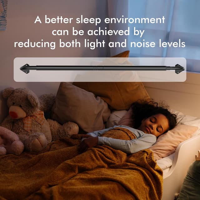 Thumbnail 2 de GXOACKJ 28–60 in Adjustable Blackout Curtain Rods 🪟