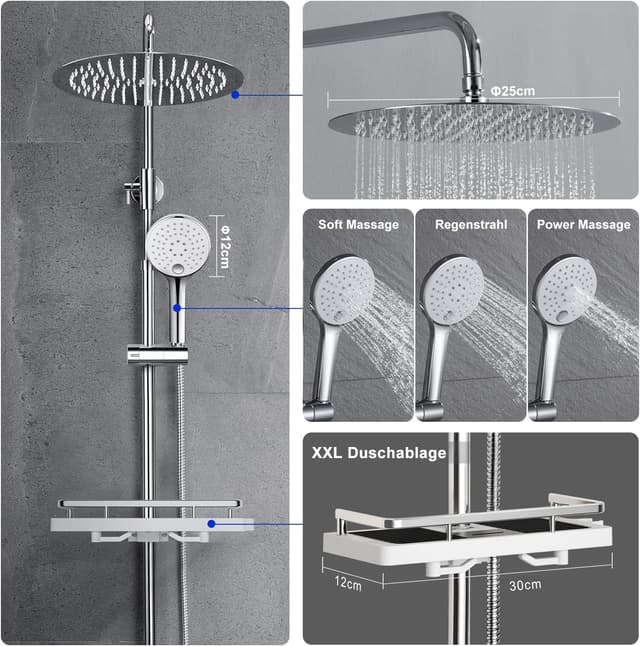 Thumbnail 2 de JOHO Colonna Doccia D25cm pioggia