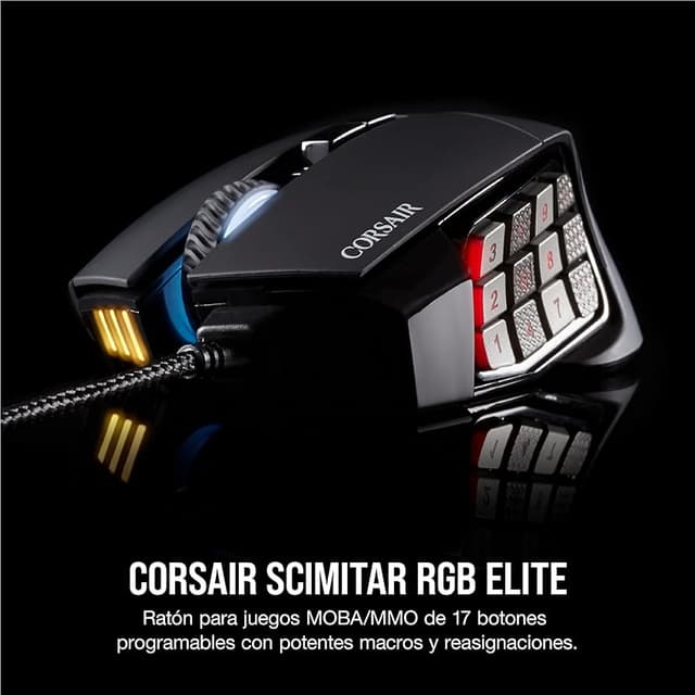 Thumbnail 1 de Corsair SCIMITAR RGB ELITE - Ratón Gaming con 17 Botones