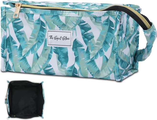 Detalle de The Spirit Store Kosmetiktasche „Kulturtasche“ (Schwarz, transparent) – große XXL Beauty-Organizer für Reisen