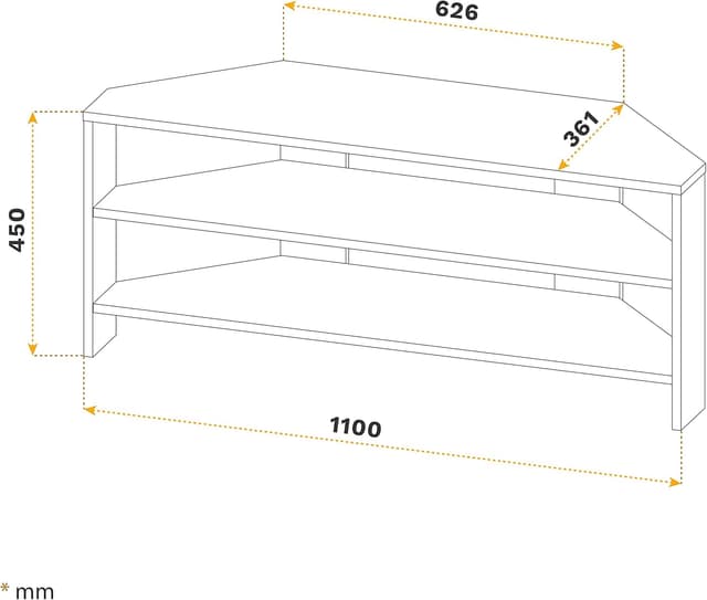 Detalle 2 de RICOO Mueble de TV Salon WM069-BG 110x45x36 cm, Gris Cemento