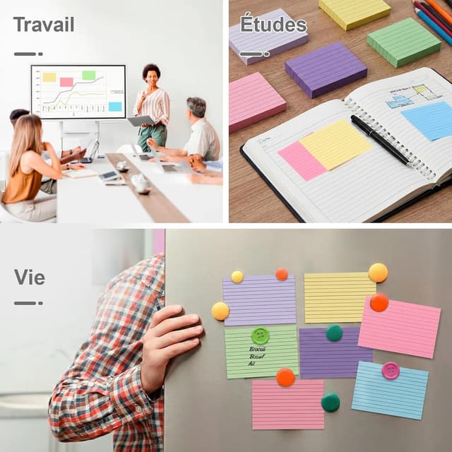 Detalle 2 de Fiches Bristol Carehabi 360 Flashcards A6 6 couleurs