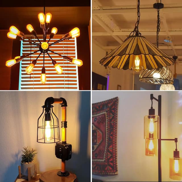 Thumbnail 2 de YUNRRD Vintage E27 LED Edison Bulb ST64 4W