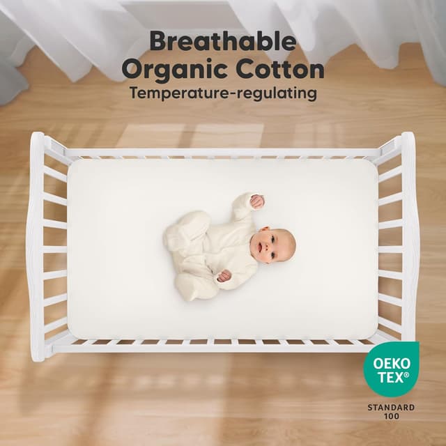 Thumbnail 2 de KeaBabies 52x28 Organic Crib Sheet pack