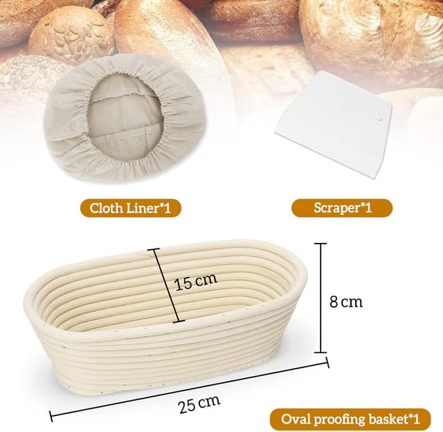 Thumbnail 4 de Clheatky Gärkörbchen Oval 25x15x8 cm