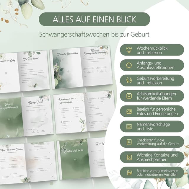 Thumbnail 2 de Hyggartn Schwangerschaftstagebuch 96 Seiten