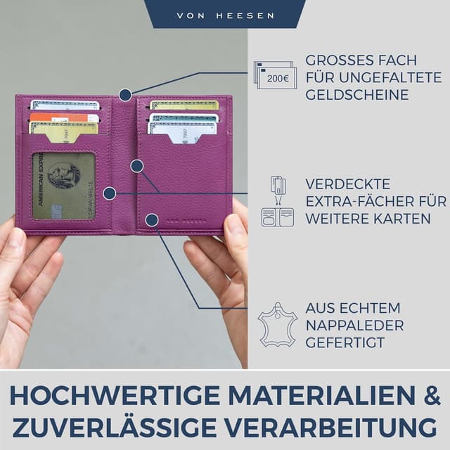 Detalle de VON HEESEN Herren-Geldbörse mit RFID