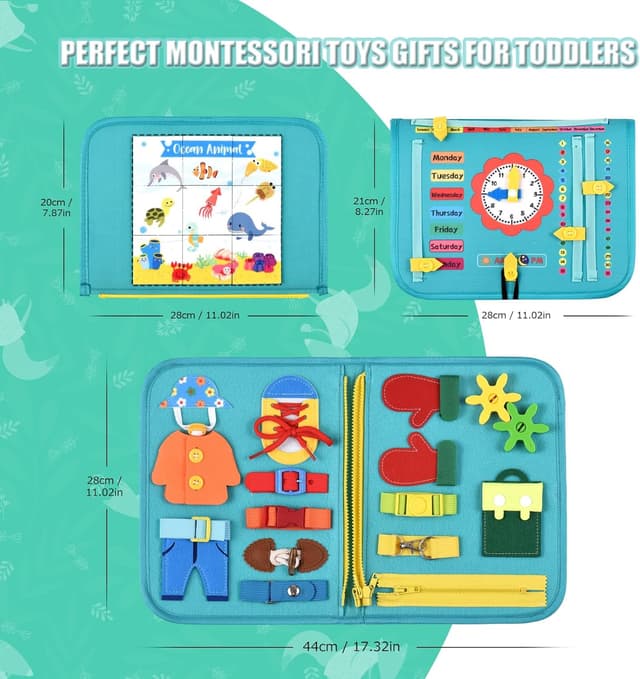 Thumbnail 6 de VISATOR Busy Board Montessori 8‑piece sensory toys 🎲