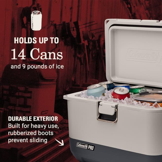 Detalle de Coleman Pro Heavy-Duty 17qt Ultra-Light Premium Hard Cooler Lunchbox (TempLock FX)