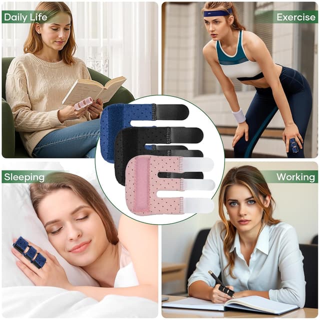 Thumbnail 6 de EASICUTI Finger Splint (4-pack) for Trigger/Mallet Finger Support – Adjustable Aluminium Bar Brace, Black