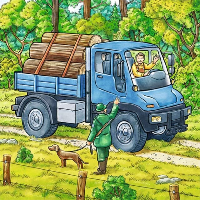 Detalle 2 de Ravensburger Kinderpuzzle 09388 „Große Landmaschinen“ – 3×49 Teile, Puzzle für Kinder ab 5 Jahren