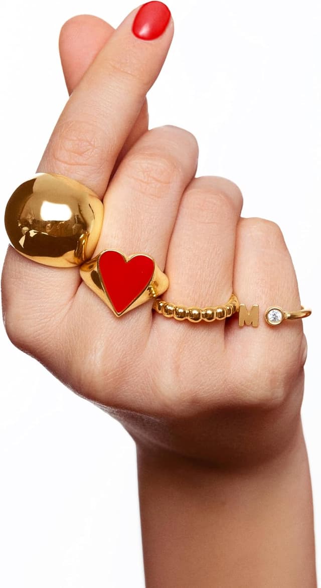 Detalle 2 de SINGULARU Letter Spark Anillo Ajustable 0,5 cm