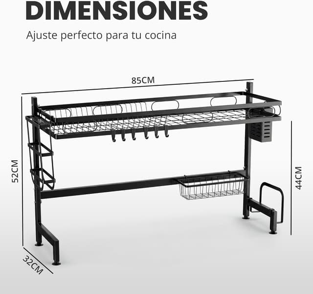 Detalle 2 de JUPPLIES Escurreplatos 2 Niveles 85x30