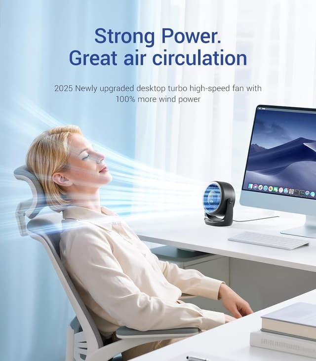 Detalle 2 de Diveblues TurboBreeze 5in Desk Fan
