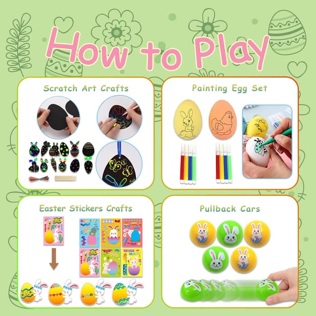 Detalle 2 de Wiskowee Easter Party Bag Fillers 220pcs