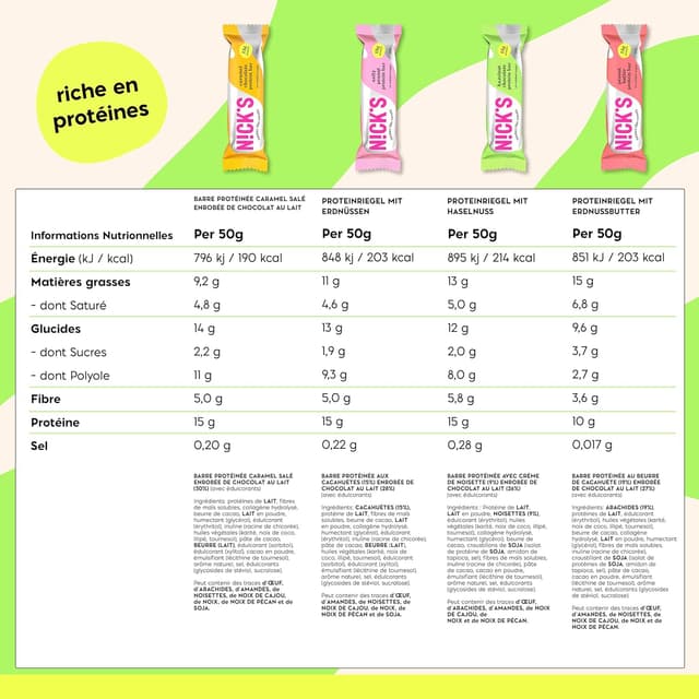 Thumbnail 1 de NICKS Barres protéinées 9 barres 🍫