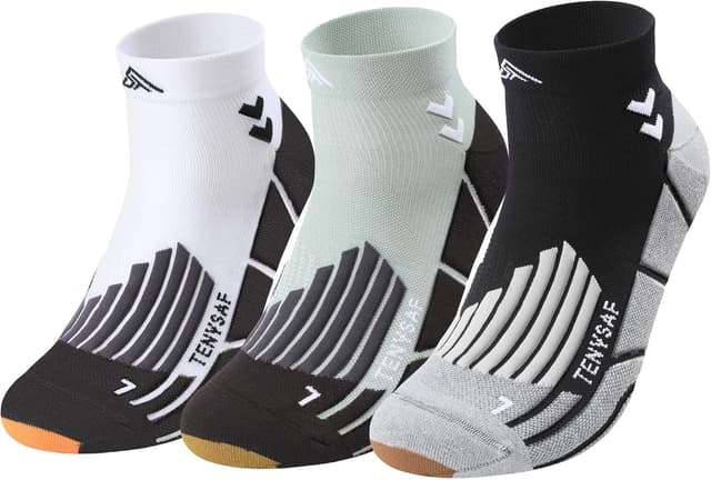 Detalle de Lounwee Kompressions Laufsocken 3er-Pack
