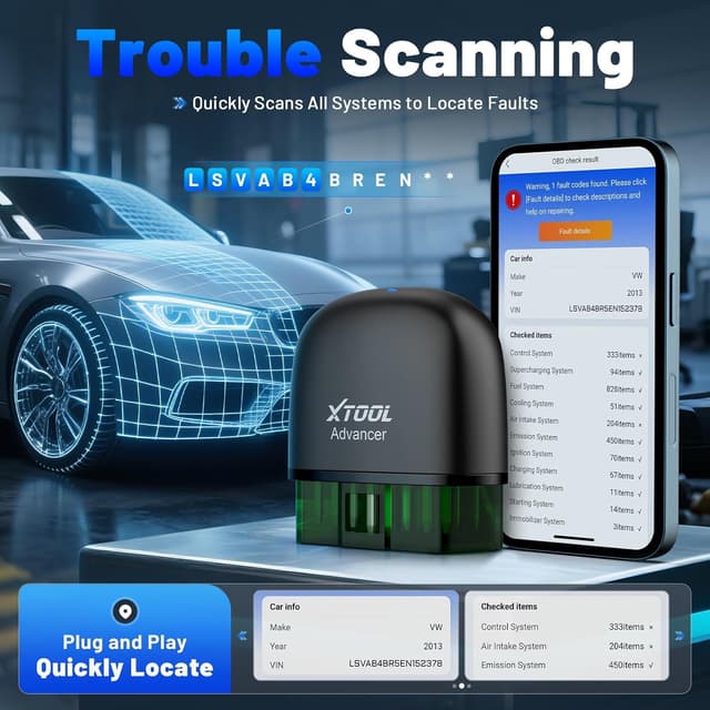 Thumbnail 1 de XTOOL AD20 Pro OBD2 scanner BT5.0